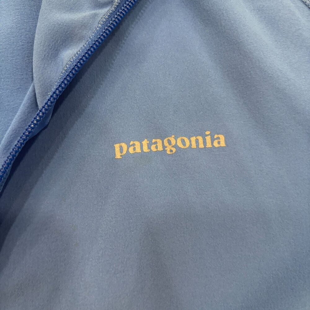 Patagonia Full Zip Lightweight Softshell Jacket Coat Women’s XL Blue Running - Picture 10 of 10